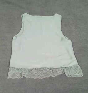 Zara Basic Top with Lace Details