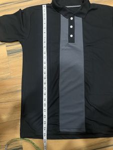 Mens polo tshirt black and grey colour