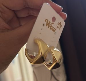 Gold Rectangle Earrings