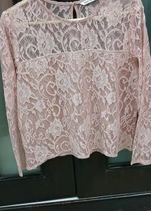 Pink Lace Top - Size L