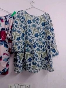 Floral Print Tops - Set of 2,used