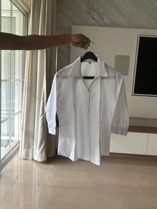 Classic White shirt with 3/4th  sleeve