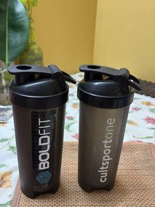 2 Boldfit Plastic Typhoon Gym Shaker Bottle