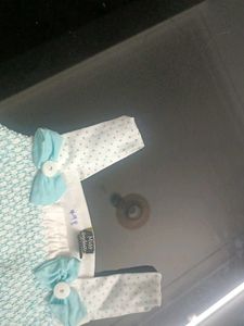 Light Blue Soft Frock New Born Baby Girl