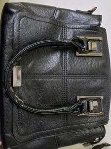 Black Leather Satchel