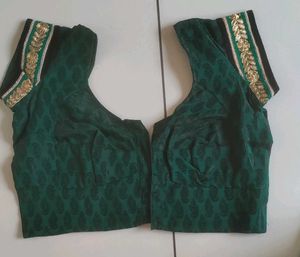 Dark Green  Lace Border Saree