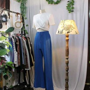 Blue Flared Pants
