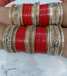 Red Bridal Chuda With Kaleera ❤️