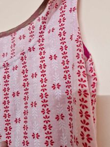 Pink Floral Print Top