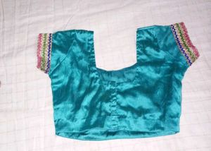 Teal Blouse with Embellishments