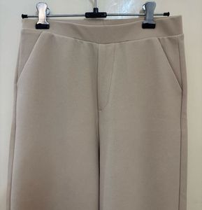 Beige Wide Leg Pants