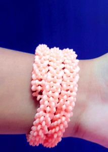 Restock!! Peach Beaded Bangle Stacker Bracelet