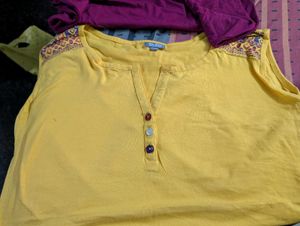 Bleu Bonheur Tops with Lace Detail