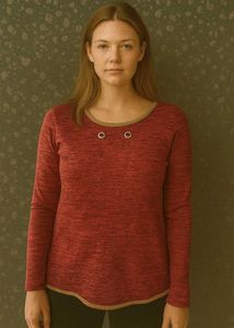 Red Long Sleeve Top