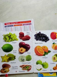 Knowledge Tree Books Class 2 &amp; Table, Fruits Book