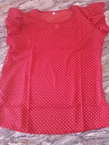 Red Polks Dot Top