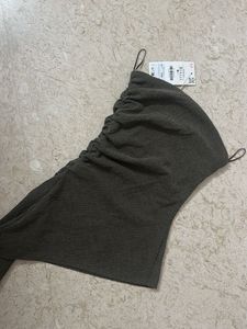 Olive Green Textured Top