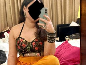 Embroidered net top bikini &amp; flared plazo set