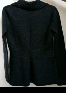 Elegant Black Pure Wollen Coat 🧥