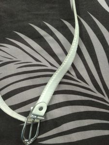 White Rhinestone Belt