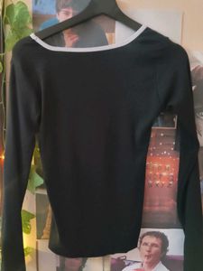 Chic Black Long Sleeve Top