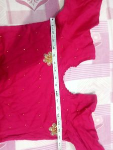 Pure Cotton Pink Embroidered Salwar Kameez