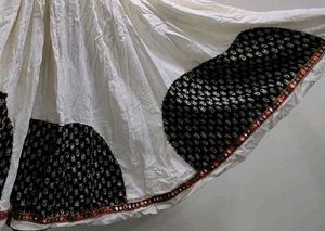 Ethnic White Chaniya with Embroidery
