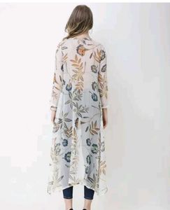 Floral Print Sheer Shrug