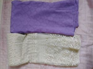 🚨 Black &amp; Beige Dupatta + Free Lavender &amp; Beig