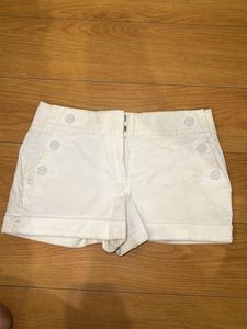 White Buttoned Shorts