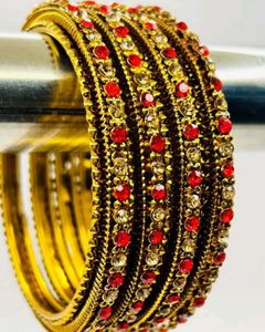 Golden-Maroon Bangles