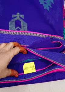Georgette Saree With Thread work And Patch Border.