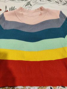 Striped Knit Crop Top