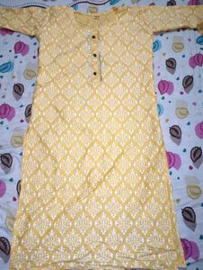 Yellow A Line Kurta