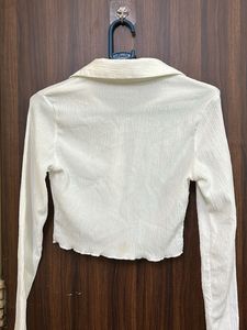 SHEIN- White Long Sleeve Top