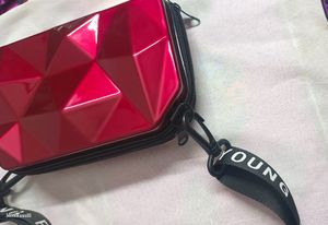 Geometric Maroon Crossbody Bag