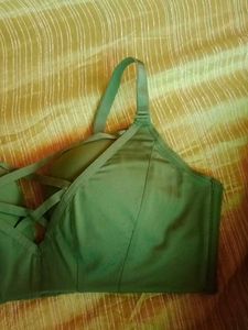 Olive Green Criss-Cross Bralette