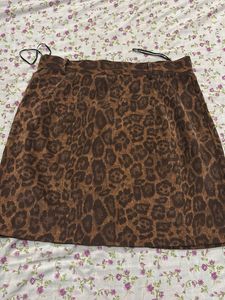 Leopard Print Mini Skirt