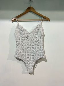 White Floral Bodysuit