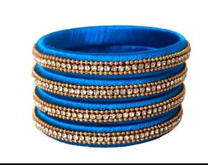 Silk Thread Bangles (Set of 4)
