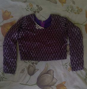 Ethnic Purple Blouse