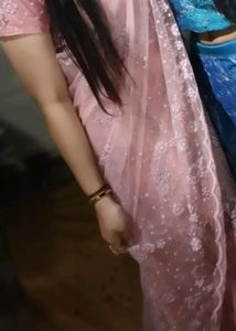 Baby Pink Colour Net Choli (Original Piece)
