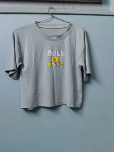 Grey Crop Top 🩶