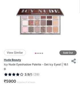 Huda Beauty Icy Nude Palette.