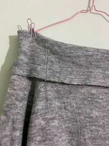 H&amp;M Gray Off-Shoulder Sweater