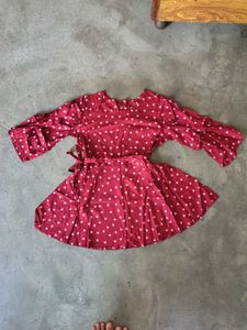 Heart Print Mini Dress (Size S)
