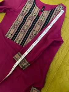 Pink  Kurta Set Bust 34-36