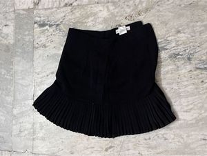 Thrifted Black Pleated Korean Skirt