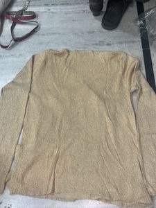 Gold Knit Cardigan