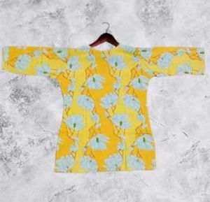 Women&#39;s Short Kurti Floral Hand Blocke Printed